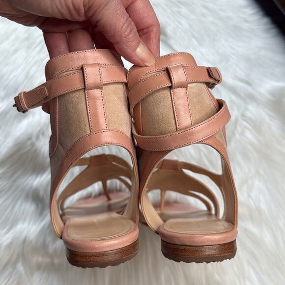 Balenciaga Pink Suede and Leather Gladiator Sandals - Picture 8 of 12